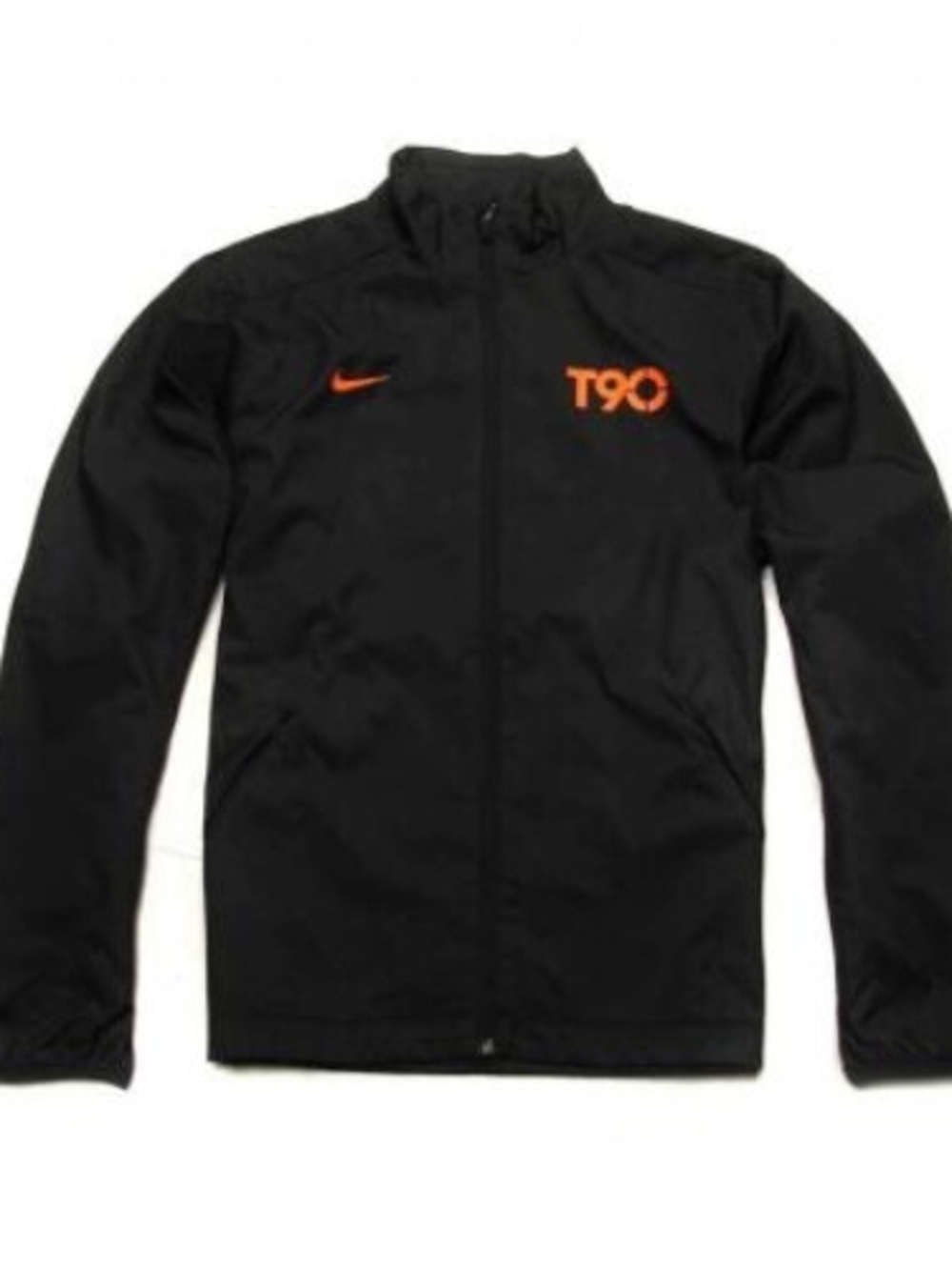 Nike Black Windbreaker Jacket with Orange T90 Logo